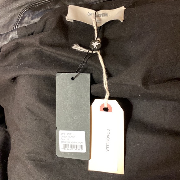 📌 Rare NWT One Teaspoon Smiley Leather Jacket - Picture 6 of 9